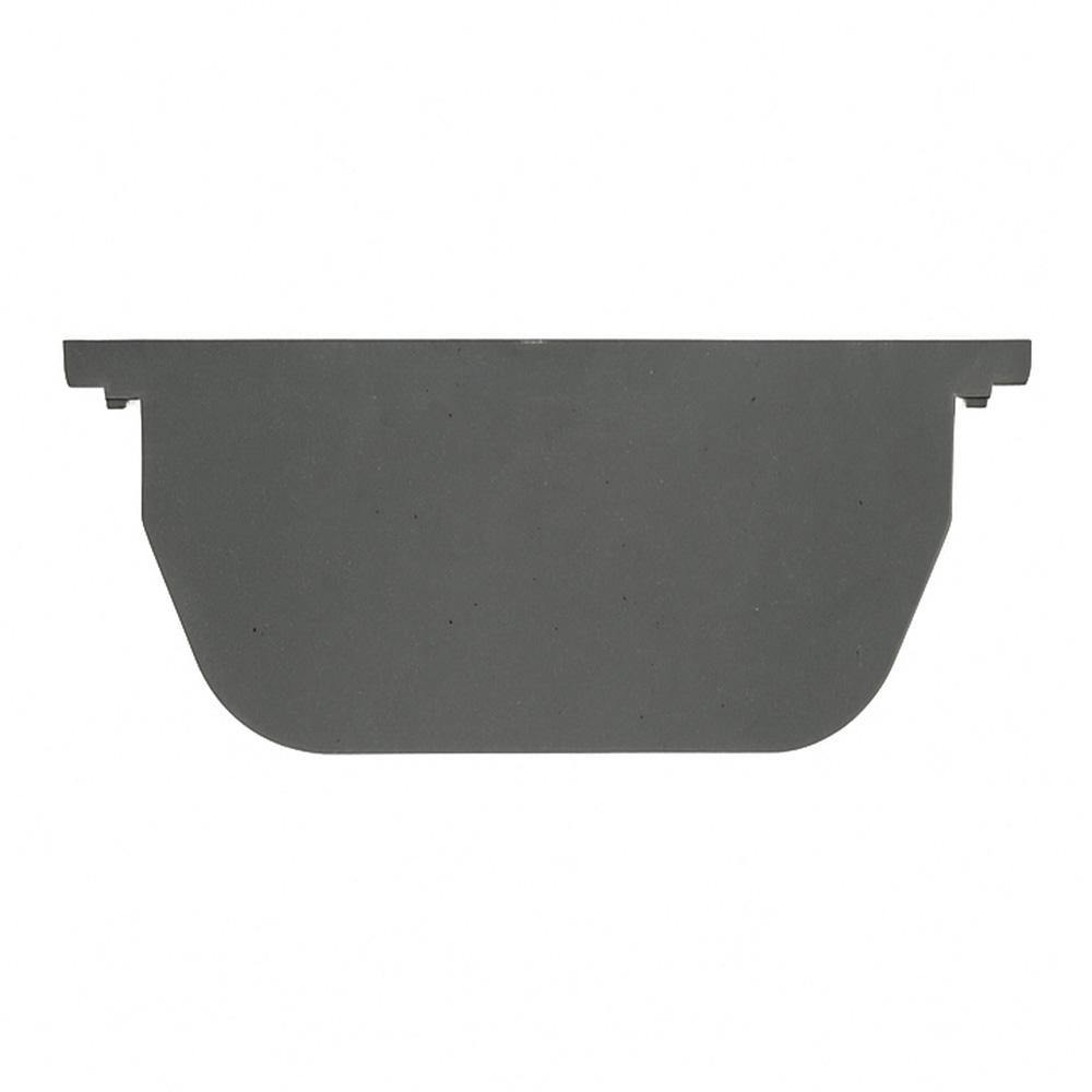 Polydrain A15 Low Flow Channel Drain End Cap in Grey