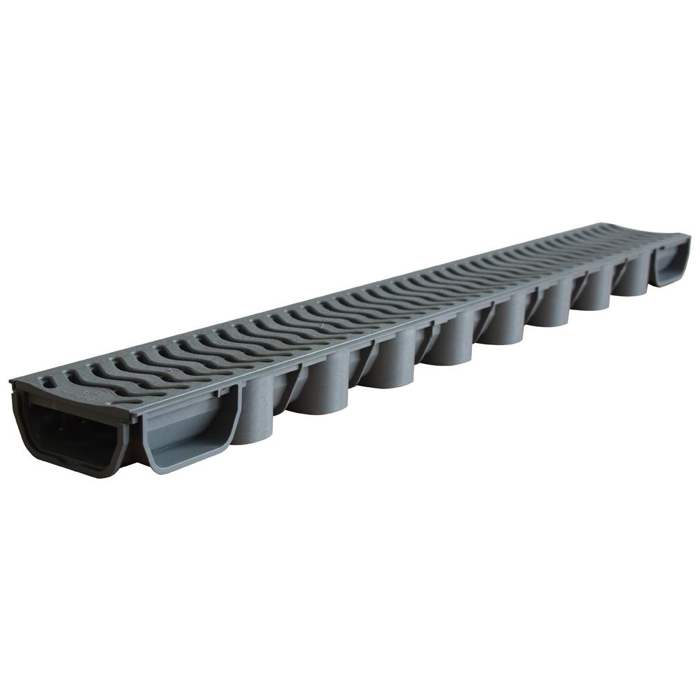 Polydrain A15 Low Flow Plastic Channel Drain in Grey - 1m Length