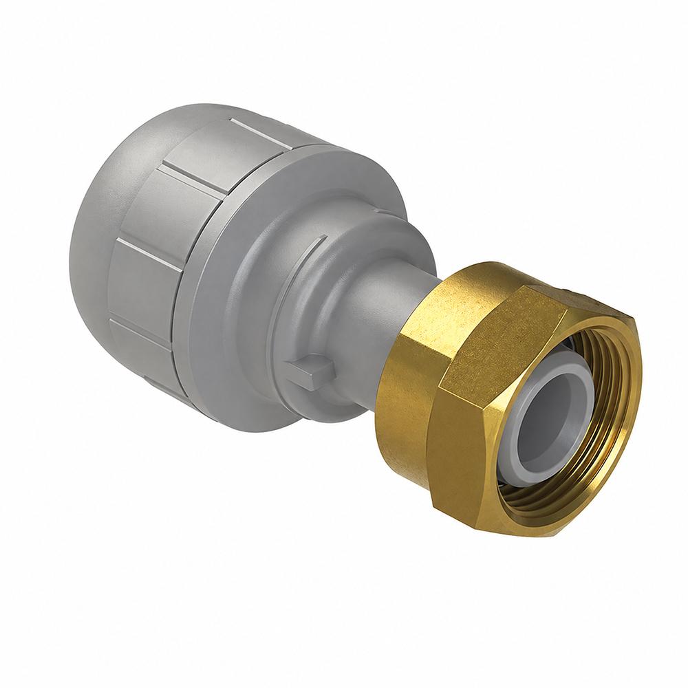 Polyplumb Plastic Straight Tap Connector - 15mm x 1/2 inch