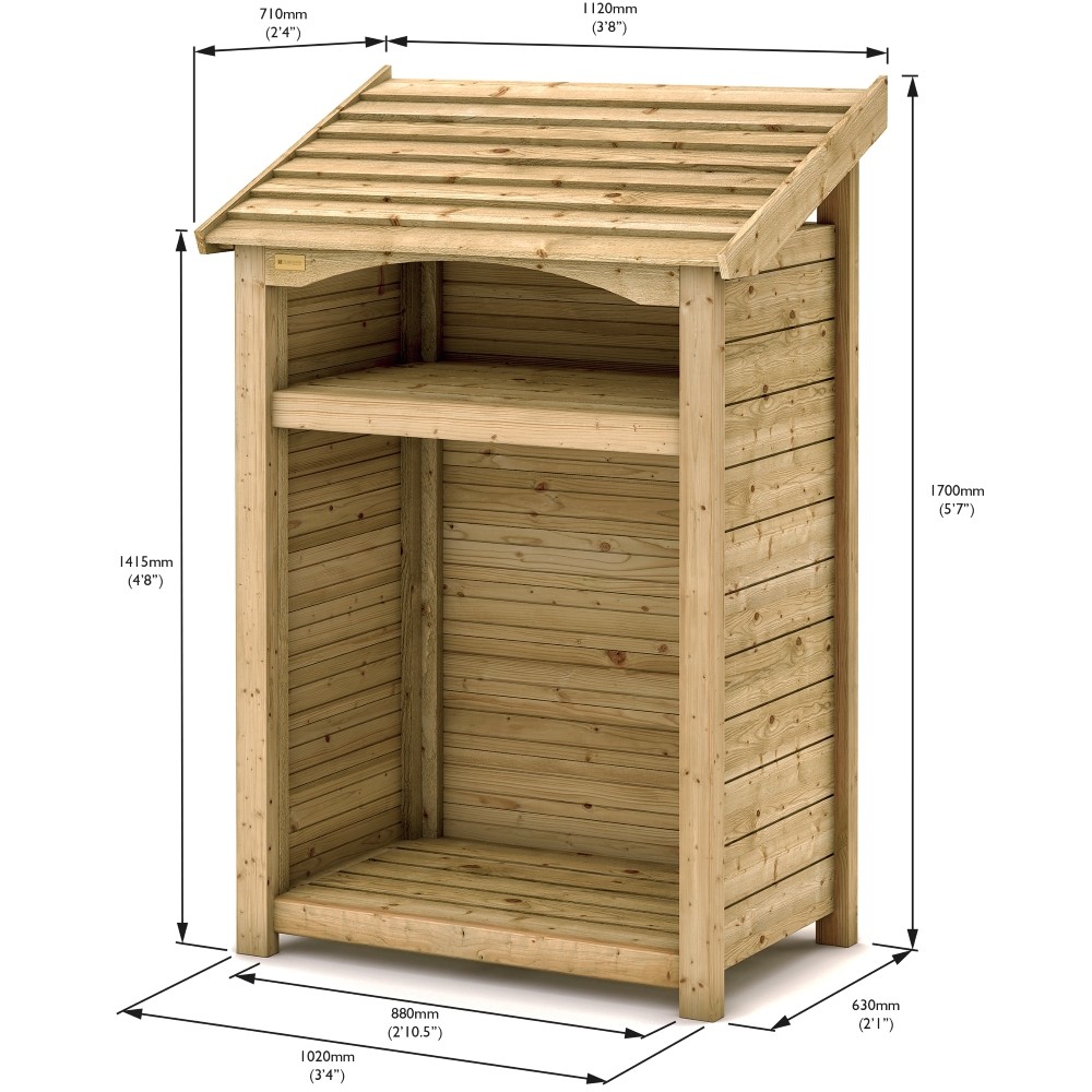prsinl1 rowlinson premium heritage timber single log store 3
