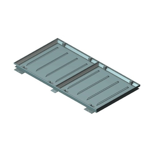 EJ PS3300 Galvanised Steel Double Sealed Twin Recessed Manhole Cover and Frame - 2.5 Tonne