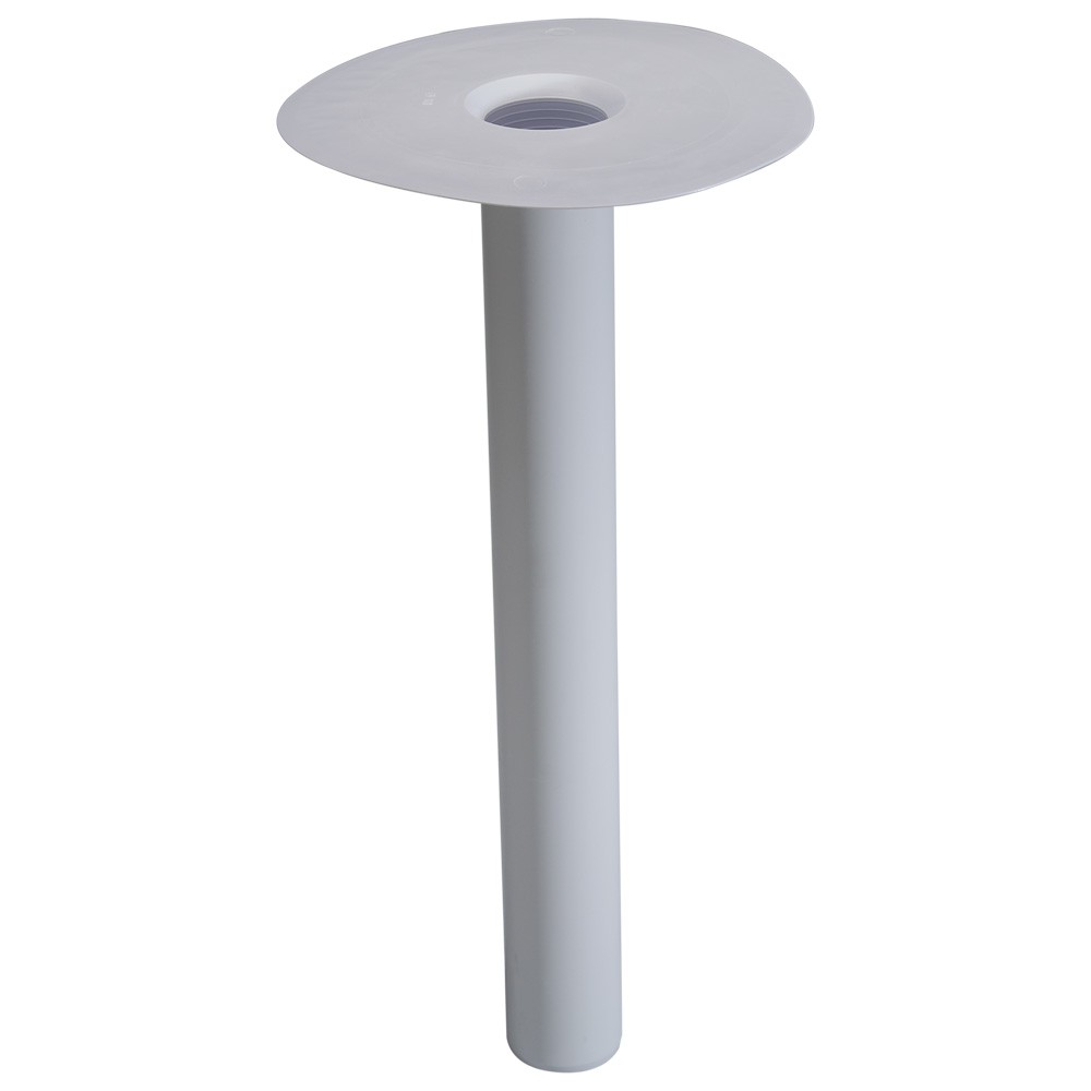 Wallbarn White PVC Circular Roof Outlet with Smooth Flange