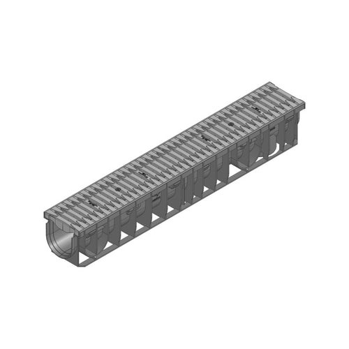 Hauraton Recyfix Pro 100 Channel Drain with C250 FIBRETEC Slotted Grating - 1000mm