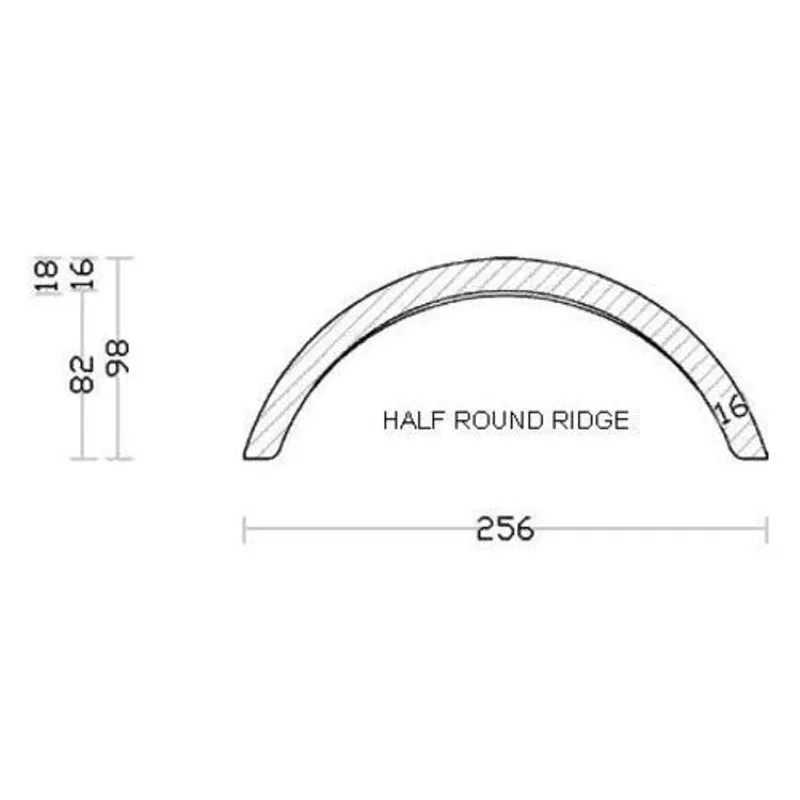 Redland Concrete Half Round Ridge 450mm - Rustic Red | Roofing Superstore®