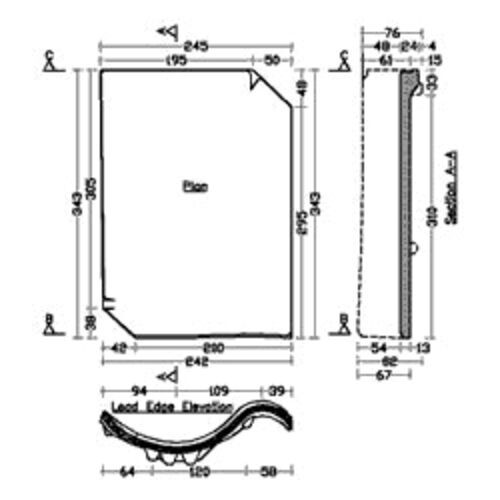 redland old hollow clay roof pantile weathered vintage red dimensions