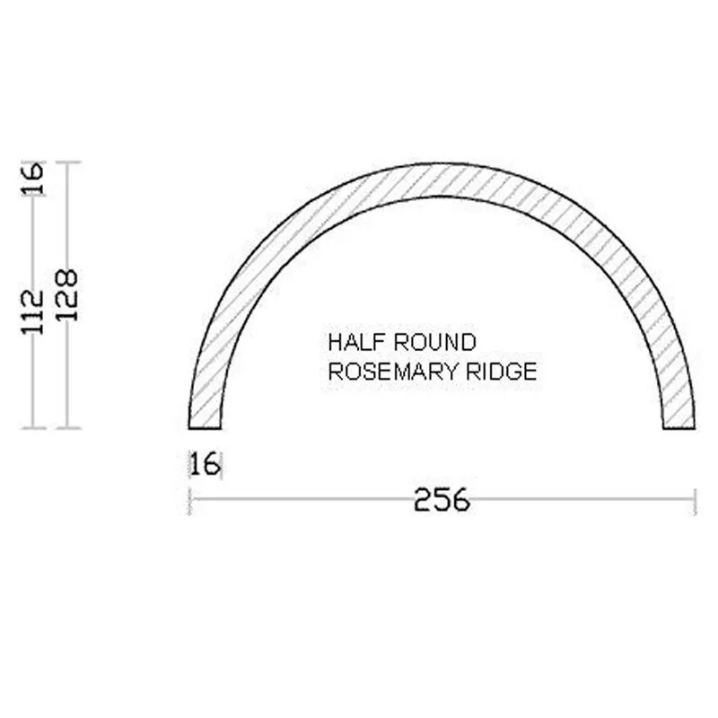 Redland Rosemary Clay Classic Half Round Ridge - Medium Mixed Brindle ...