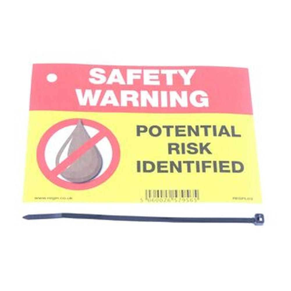 Regin REGPL03 Warning Potential Risk (Liquid Fuel) Sticker/Tag X8