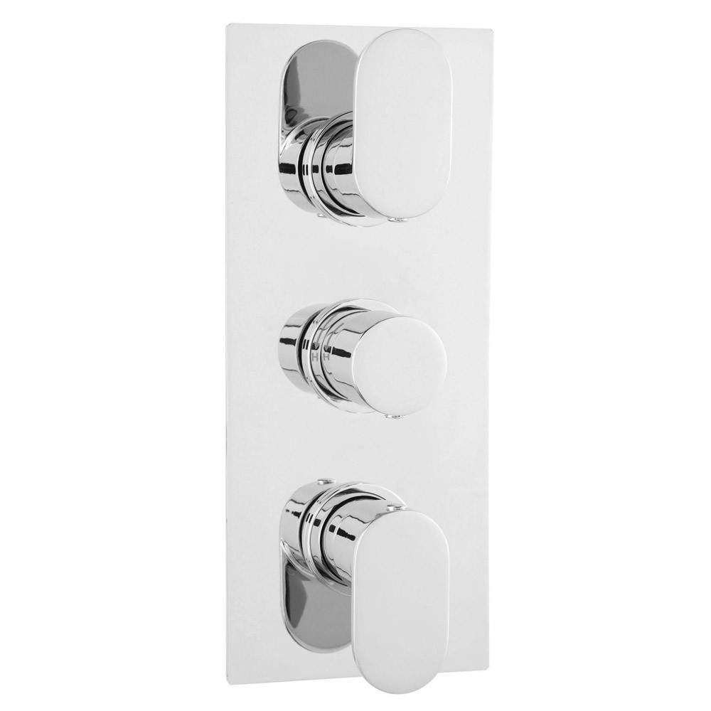Hudson Reed Chrome 120 X 280Mm Rectangular Triple Thermostatic Shower Valve