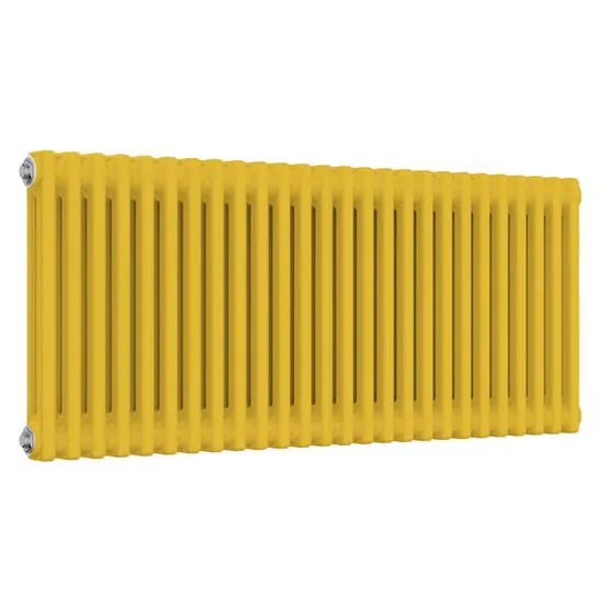 Reina Colona 2 Column RAL 1023 Traffic Yellow Horizontal Radiator ...