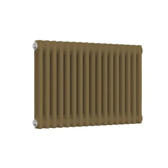 Gold Pc Radiator Reina Colona 2 Column RAL 1036 Pearl Gold Horizontal Radiator - 500mm x ...