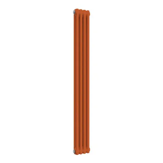 Orange Column Radiator Reina Colona 2 Column RAL 2004 Pure Orange Designer Vertical Radiator ...