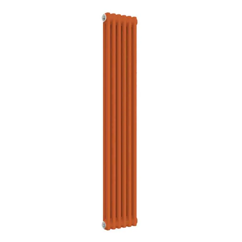 Orange Column Radiator Reina Colona 2 Column RAL 2004 Pure Orange Designer Vertical Radiator ...