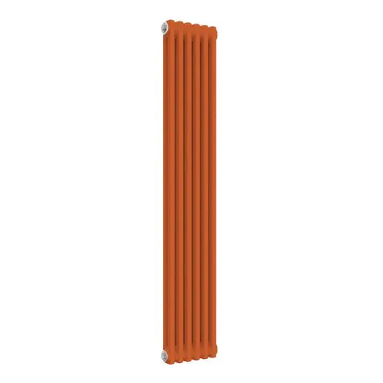 Orange Column Radiator Reina Colona 2 Column RAL 2004 Pure Orange Designer Vertical Radiator ...