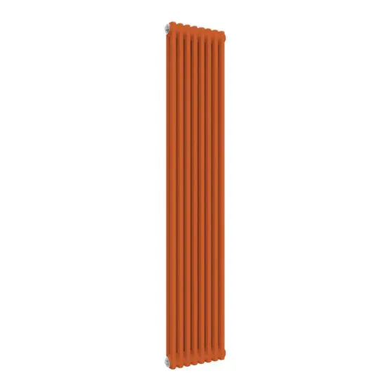 Orange Column Radiator Reina Colona 2 Column RAL 2004 Pure Orange Designer Vertical Radiator ...