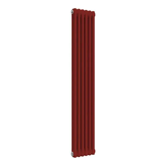 Column Radiators Ral Reina Colona 2 Column RAL 3000 Flame Red Designer Vertical Radiator ...