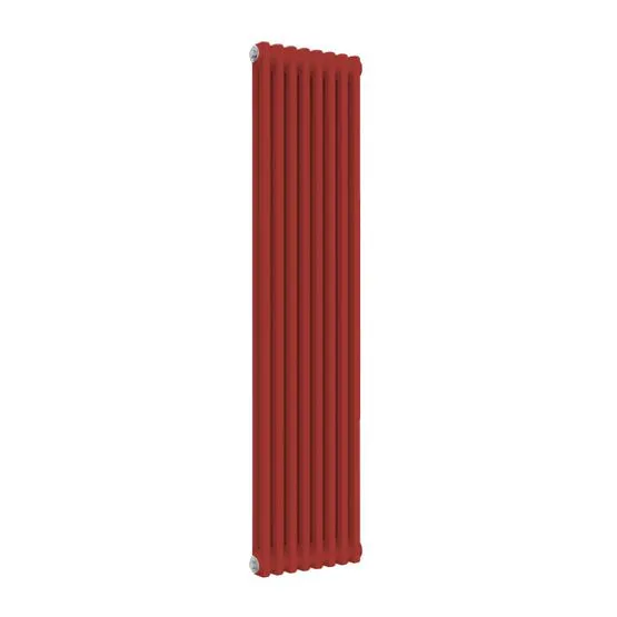 3000mm Size Radiator Reina Colona 2 Column RAL 3000 Flame Red Designer Vertical Radiator ...