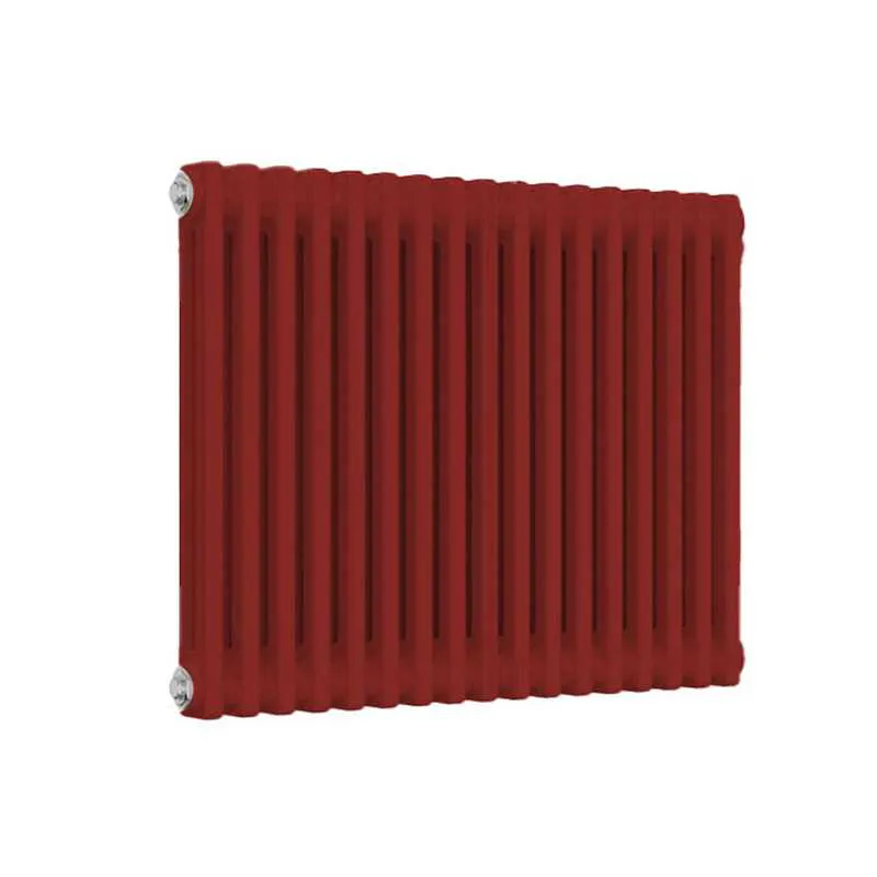 Red Metal Radiator Reina Colona 2 Column RAL 3000 Flame Red Horizontal Radiator - 600mm x ...