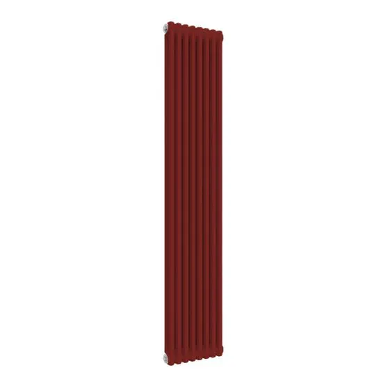 Signal Radiator Reina Colona 2 Column RAL 3001 Signal Red Designer Vertical Radiator ...