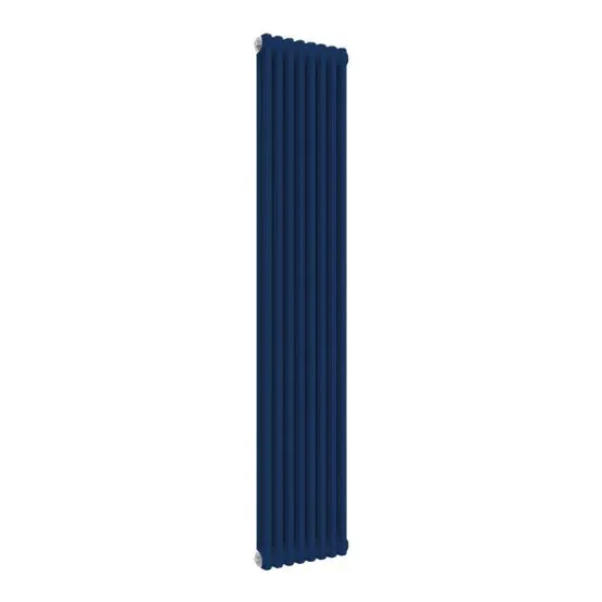 Signal Radiator Reina Colona 2 Column RAL 5005 Signal Blue Designer Vertical Radiator ...