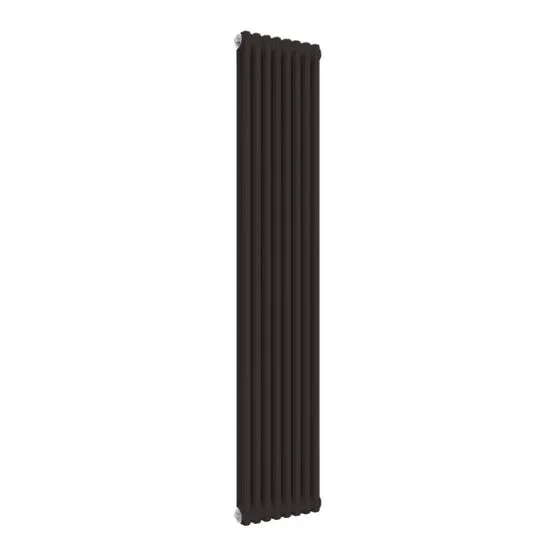 Column Radiators Ral Reina Colona 2 Column RAL 8019 Grey Brown Designer Vertical Radiator ...