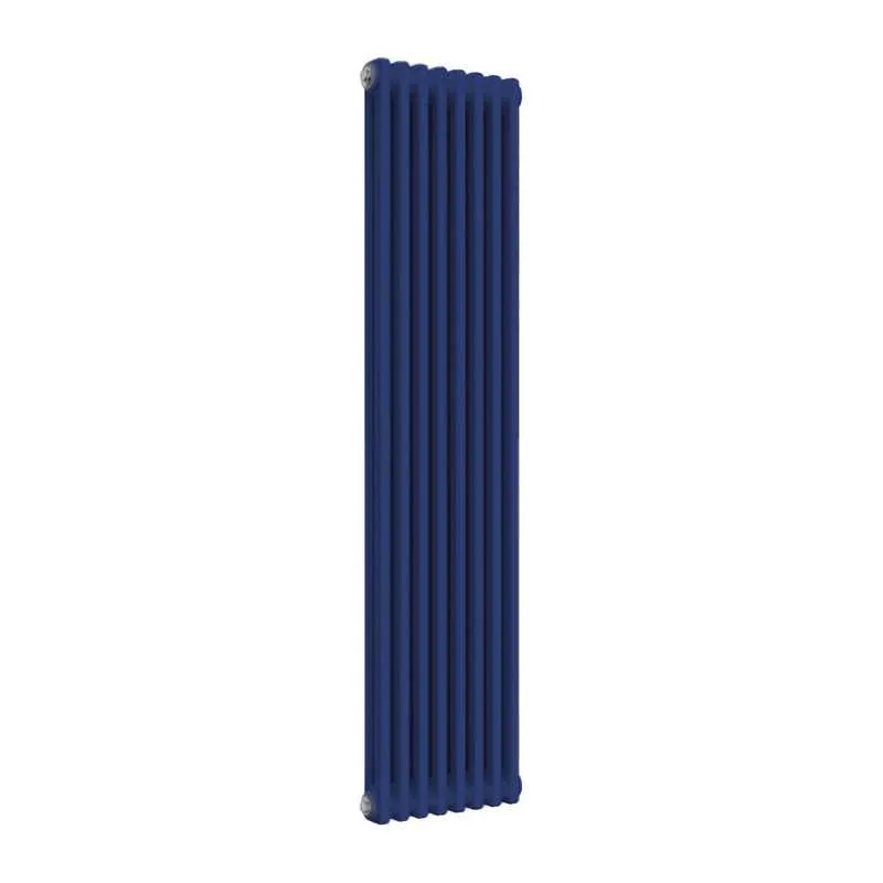 Blue Dual Radiator Reina Colona 2 Column RAL 5002 Ultramarine Blue Designer Vertical ...
