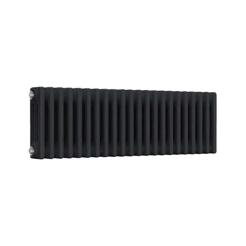 Jet Radiator Reina Colona 3 Column RAL 9005 Jet Black Horizontal Radiator - 300mm x ...