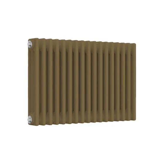 Reina Colona 3 Column RAL 1036 Pearl Gold Horizontal Radiator - 500mm x ...