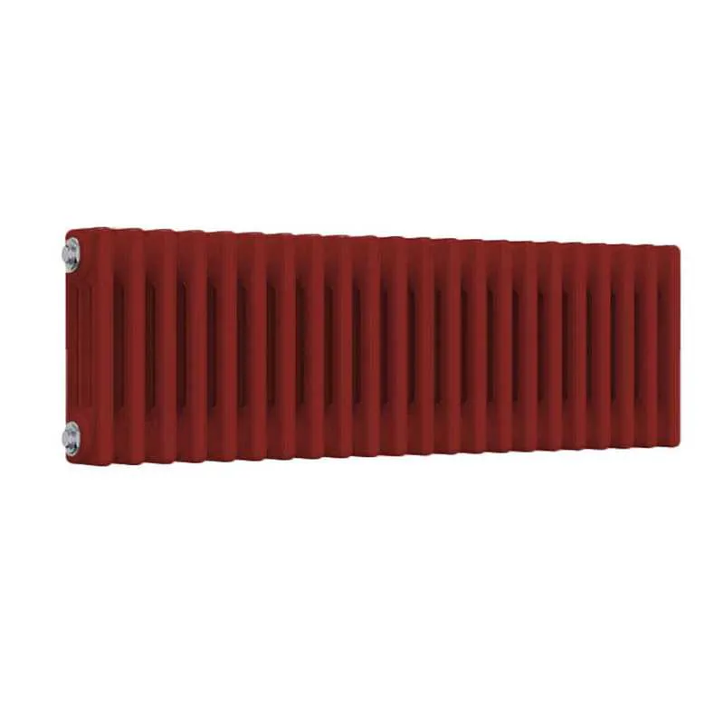 3000mm Size Radiator Reina Colona 3 Column RAL 3000 Flame Red Horizontal Radiator - 300mm x ...