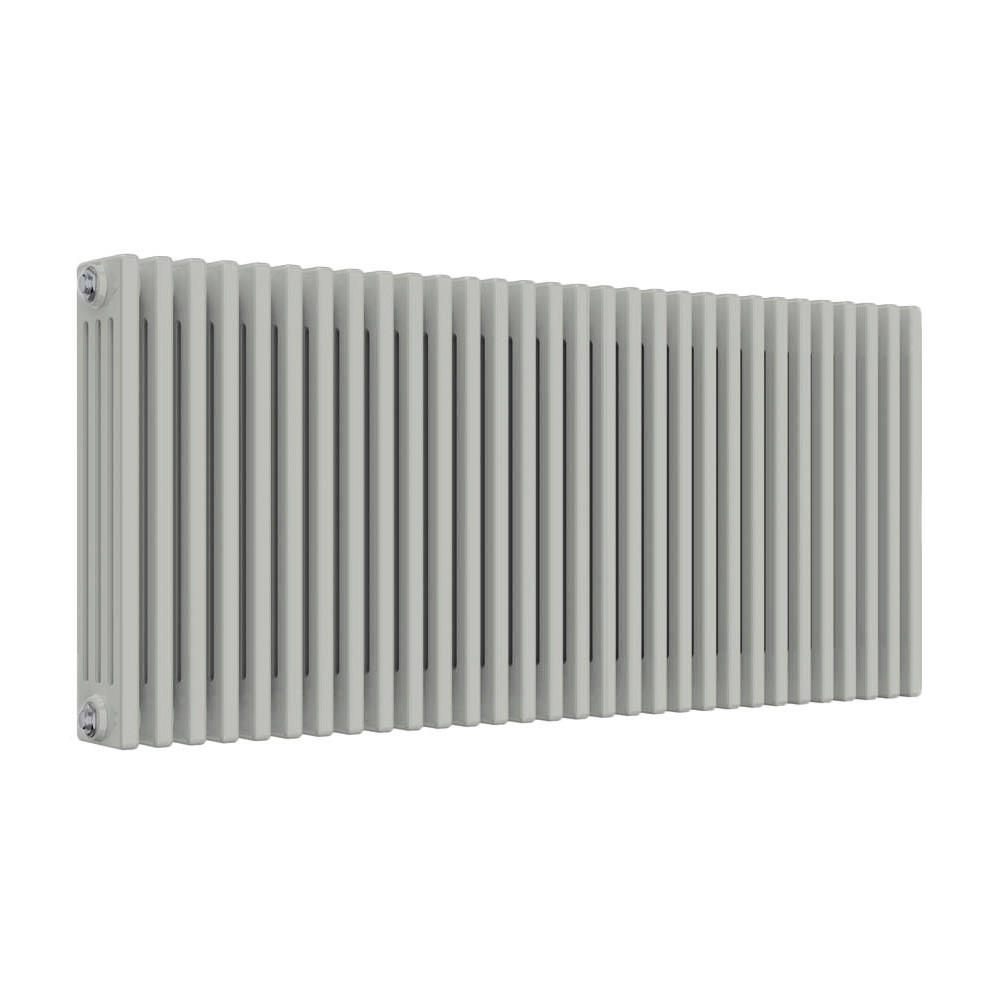 Reina Colona 4 Column RAL 7035 Pale Grey Horizontal Radiator - 600mm x ...