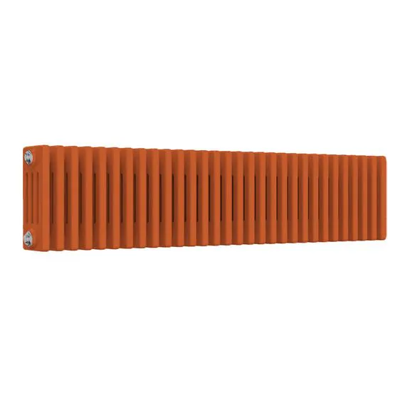 Orange Column Radiator Reina Colona 4 Column RAL 2004 Pure Orange Horizontal Radiator - 300mm ...