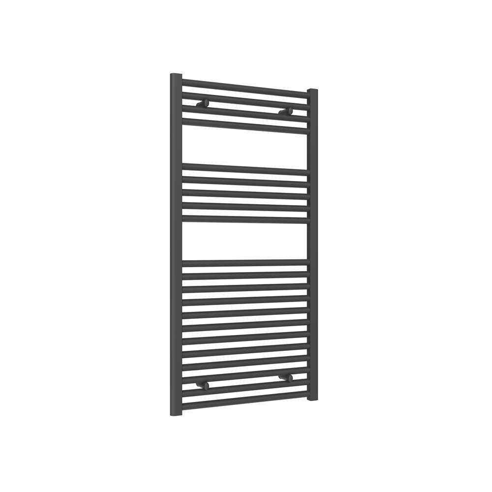 Diva Anthracite Reina Flat Heated Towel Rail - 1200Mm X 600Mm Steel