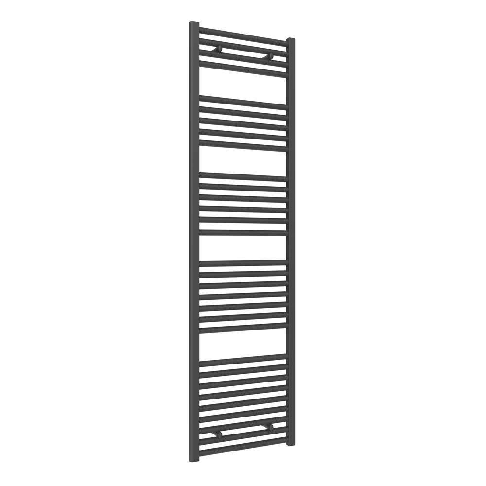 Diva Anthracite Reina Flat Heated Towel Rail - 1800Mm X 500Mm Steel