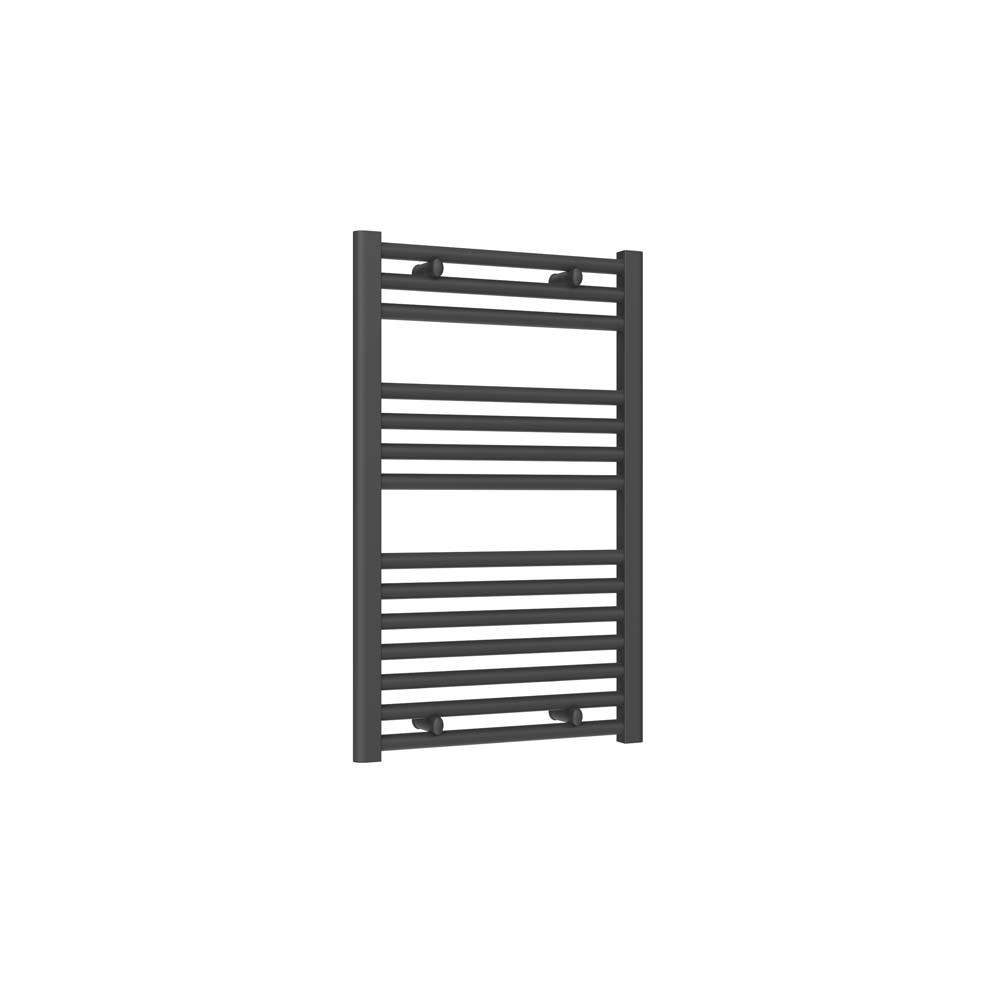 Diva Anthracite Reina Flat Heated Towel Rail - 800Mm X 500Mm Steel