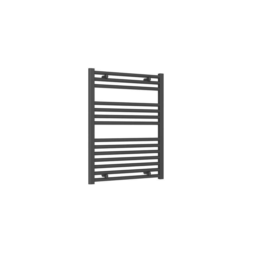 Diva Anthracite Reina Flat Heated Towel Rail - 800Mm X 600Mm Steel