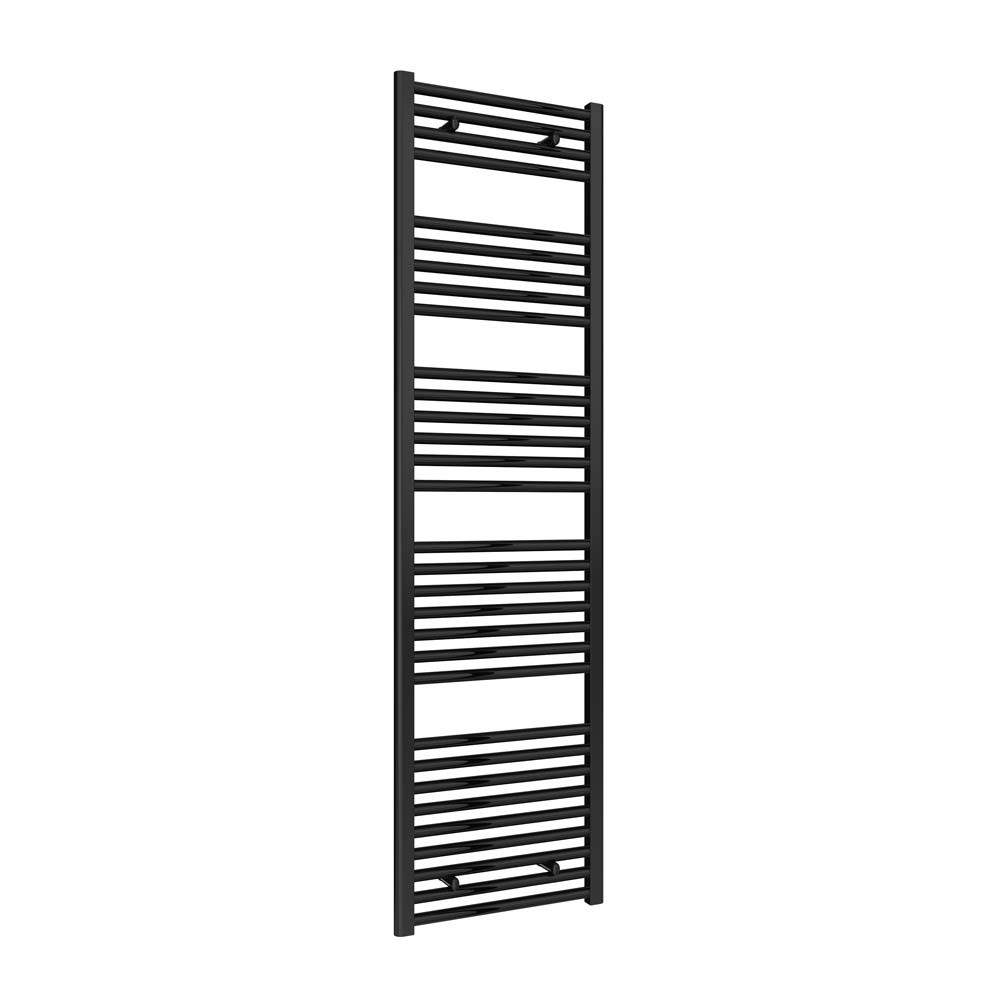 Diva Black Reina Flat Matt Heated Towel Rail - 1800Mm X 500Mm Steel