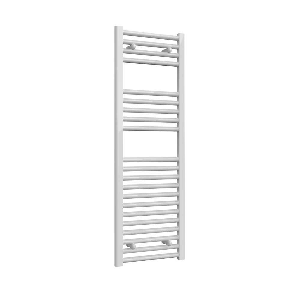 Diva White Reina Straight Heated Towel Rail - 1200Mm X 400Mm Steel