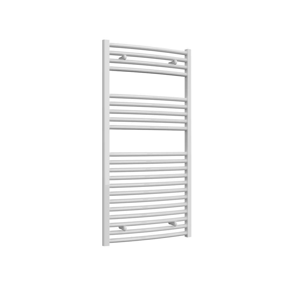 Diva White Reina Straight Heated Towel Rail - 1200Mm X 600Mm Steel