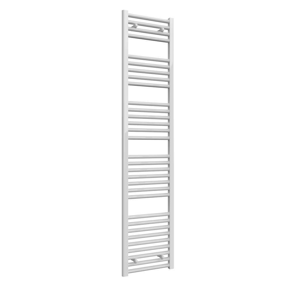 Diva White Reina Straight Heated Towel Rail - 1800Mm X 400Mm Steel