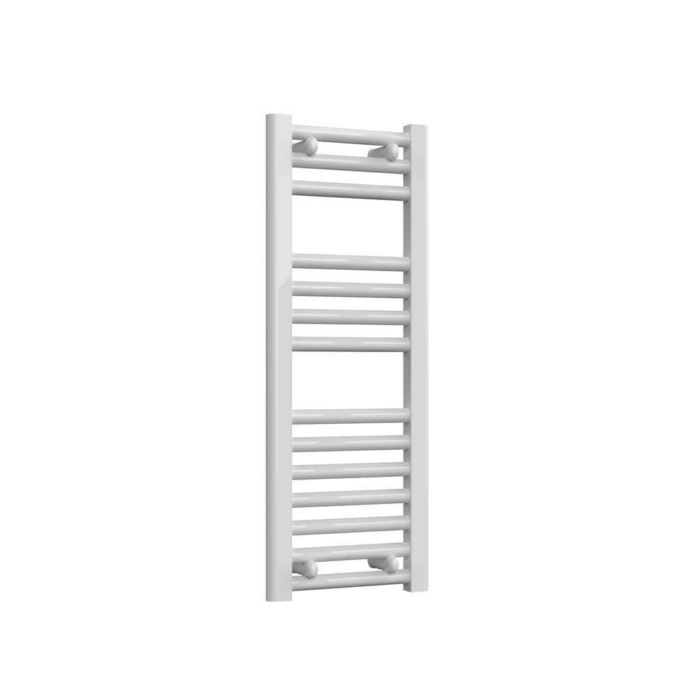 Diva White Reina Straight Heated Towel Rail - 800Mm X 300Mm Steel
