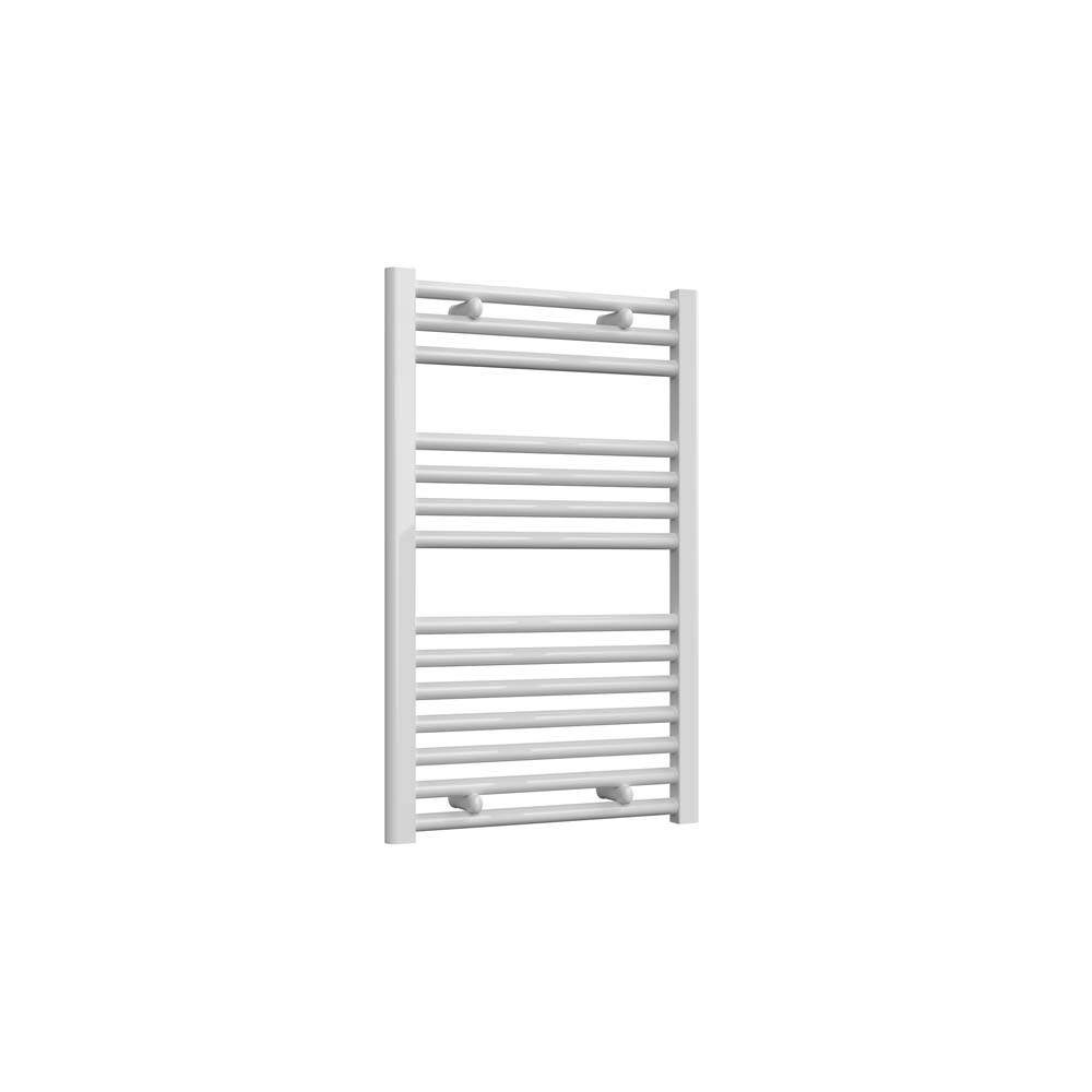 Diva White Reina Straight Heated Towel Rail - 800Mm X 500Mm Steel