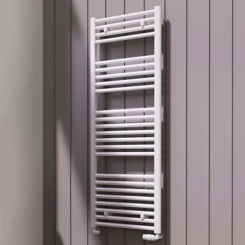 Reina Diva Straight White Heated Towel Rail Plumbing Superstore®