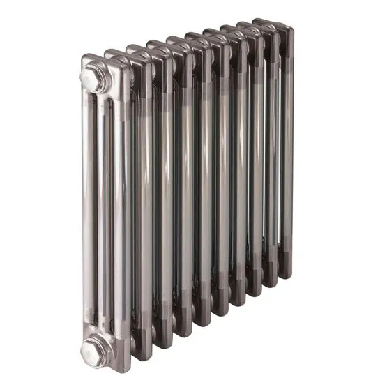Red Metal Radiator Revive 3 Column Raw Metal Lacquered Horizontal Radiator - 600mm x 628mm ...