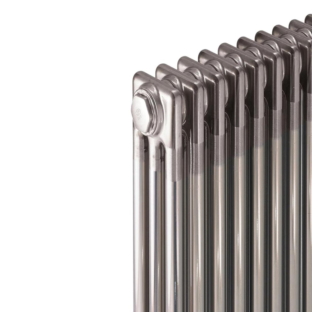 Revive 3 Column Raw Metal Lacquered Vertical Radiator - 1800mm x 306mm ...