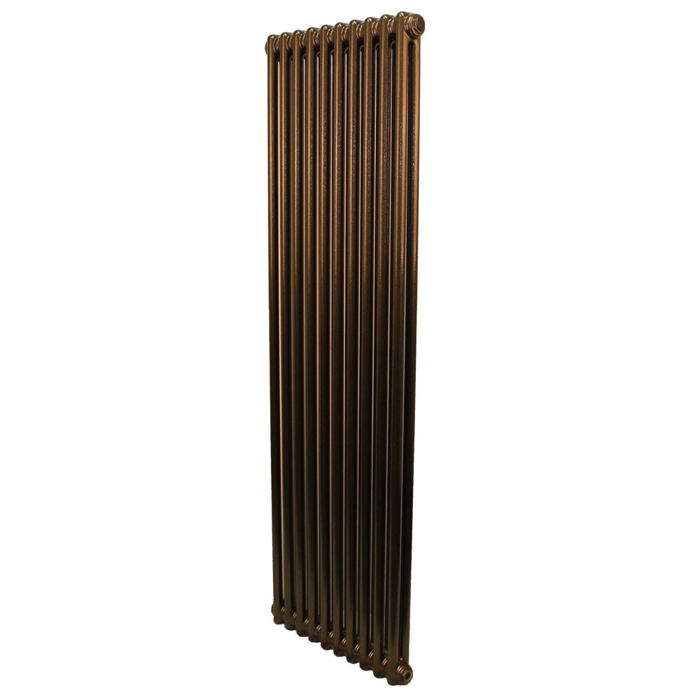 Revive Express 2 Column Hammered Gold Vertical Radiator - 1800mm x ...