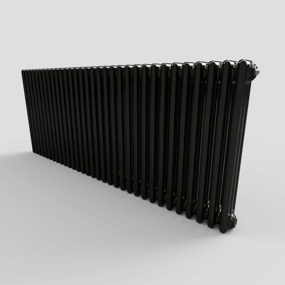 Revive Express 3 Column Jet Black Horizontal Radiator - 600mm x 1502mm ...