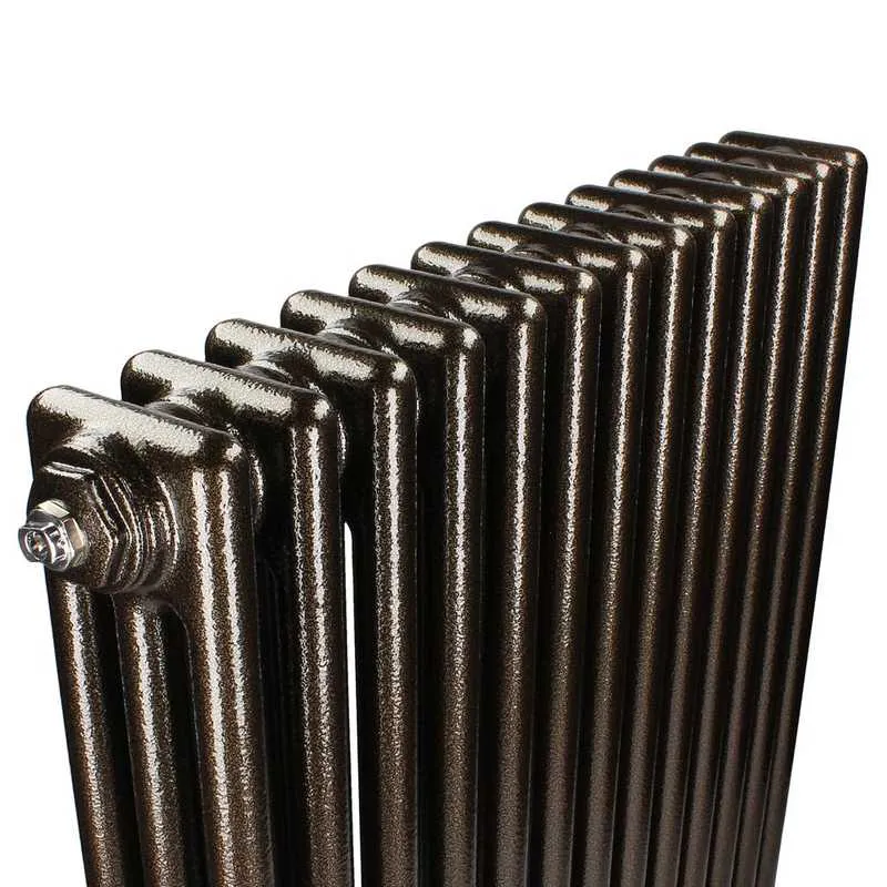 Hammered Radiator Revive Express 4 Column Hammered Gold Horizontal Radiator | clickbasin®