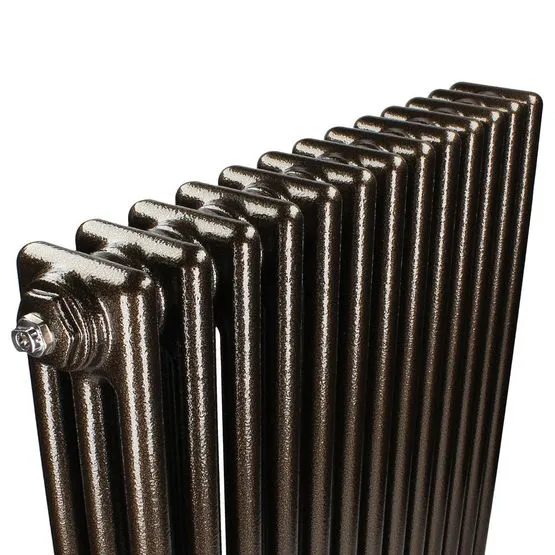 Horizontal Radiator Gold Revive Express 4 Column Hammered Gold Horizontal Radiator | clickbasin®