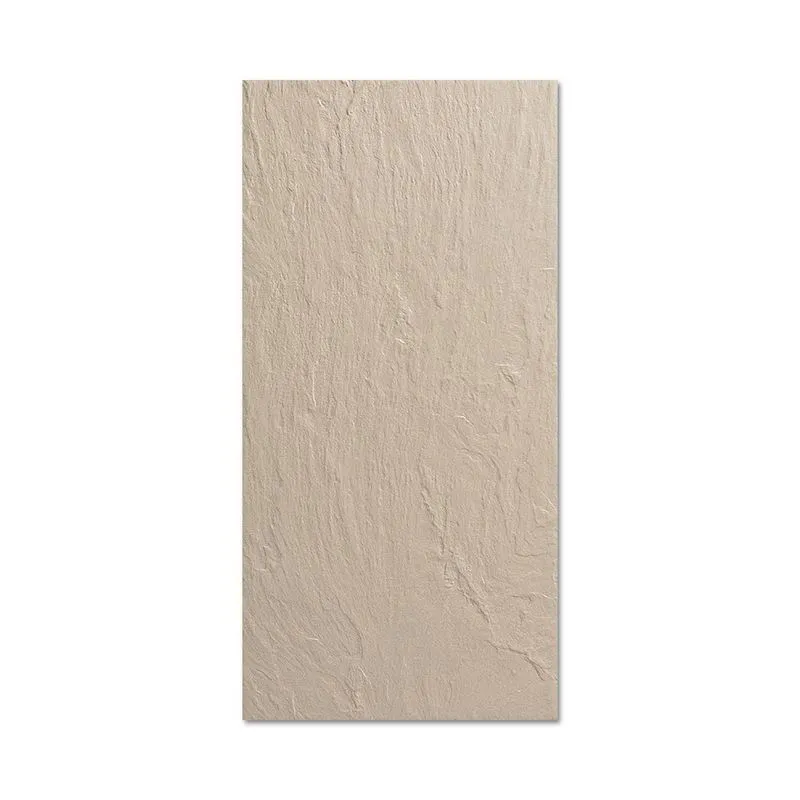Slate Cream Riven Slate Effect Cream Porcelain Wall And Floor Tile - 611mm x 302mm ...