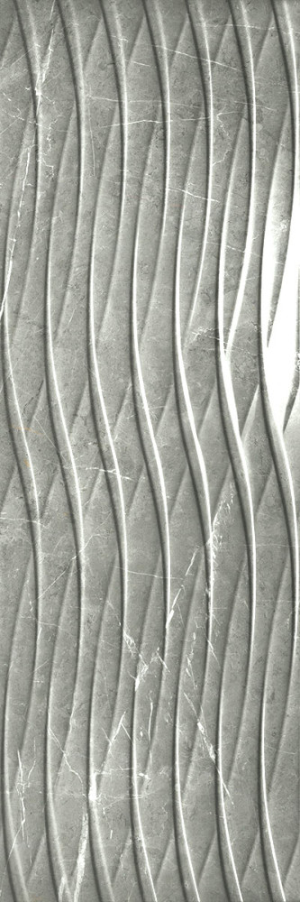 Roma Grey Marble Effect Wave Gloss Rectified Ceramic Wall Tile Tile Superstore®