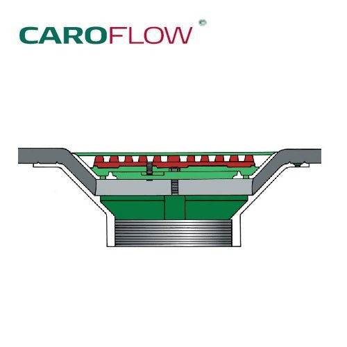 Roof Rainwater Outlet Aluminium Vertical Threaded Spigot 150mm Flat